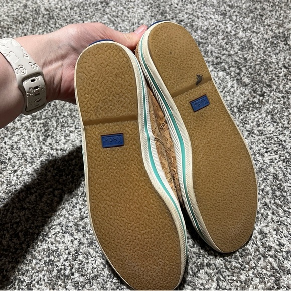 Keds x Kate Spade Cork Cream teal womens sneakers size 6.5 See Note - Picture 8 of 11